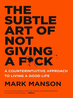 Cover image of The Subtle Art of Not Giving a Fuck book by Mark Manson